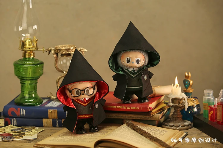 Labubu Rabu Doll Clothes Set Pendant Doll Clothes Decoration 15 17cm Size Doll Clothes School Uniform Magic Academy