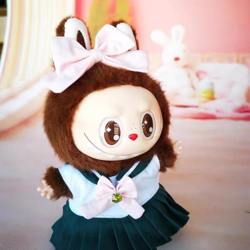 New 17cm Labubu Clothes V1 Labubu Cute Sailor Uniform Vinyl Doll Labubu Beautiful Girl Warrior Clothes Sitting Party Gifts New 17cm Labubu Clothes V1 Labubu Cute Sailor Uniform Vinyl Doll Labubu Beautiful Girl Warrior Clothes Sitting Party Gifts