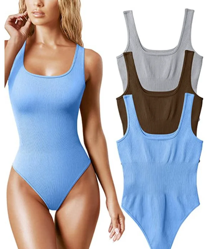 2024 summer solid sexy bodycon women bodysuits female Knit slim casual bodysuit chic lady club short playsuits femme 2024 summer solid sexy bodycon women bodysuits female Knit slim casual bodysuit chic lady club short playsuits femme