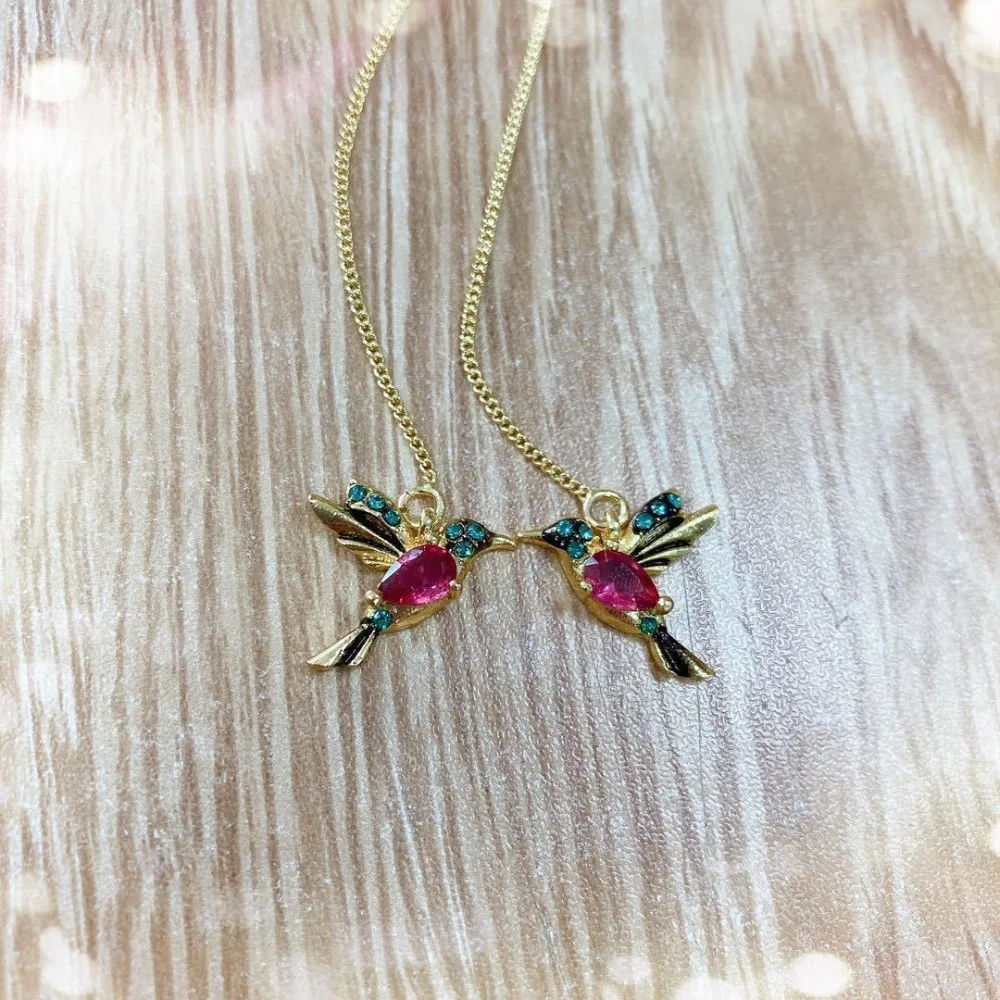 1 Pair New Fashion Little Bird Drop Long Hanging Earrings for Women Elegant Girl Tassel Earring Stylish Jewelry
