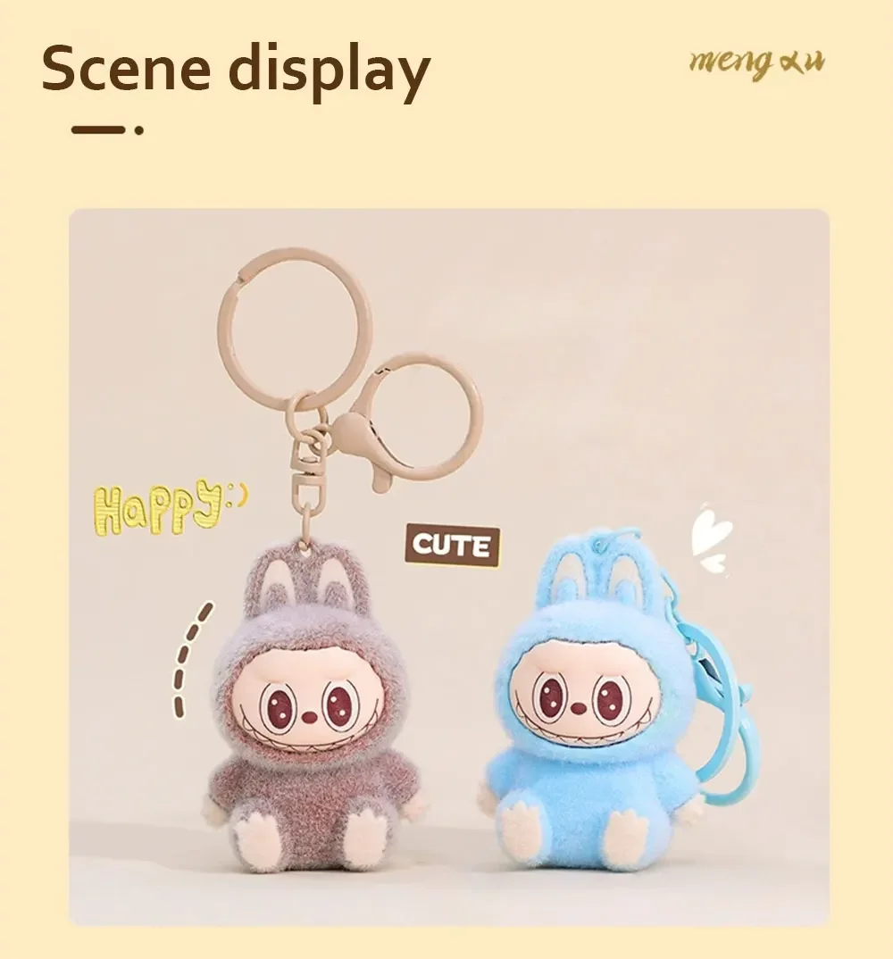 Cute Labubu Doll Pendant Keychain Exquisite Doll Fluff Pvc Toy Phone Ornaments Bag Charms Car Key Chain Kawaii Accessories Gifts Cute Labubu Doll Pendant Keychain Exquisite Doll Fluff Pvc Toy Phone Ornaments Bag Charms Car Key Chain Kawaii Accessories Gifts