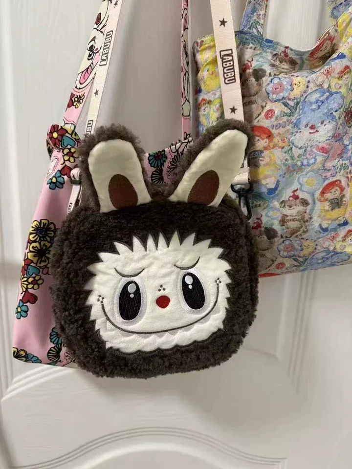 Pop Labubu Mart Urban Amusement Park Limited Edition Cartoon Cute Animals Plush Fur Large Capacity Crossbody Bag Female Bag Pop Labubu Mart Urban Amusement Park Limited Edition Cartoon Cute Animals Plush Fur Large Capacity Crossbody Bag Female Bag