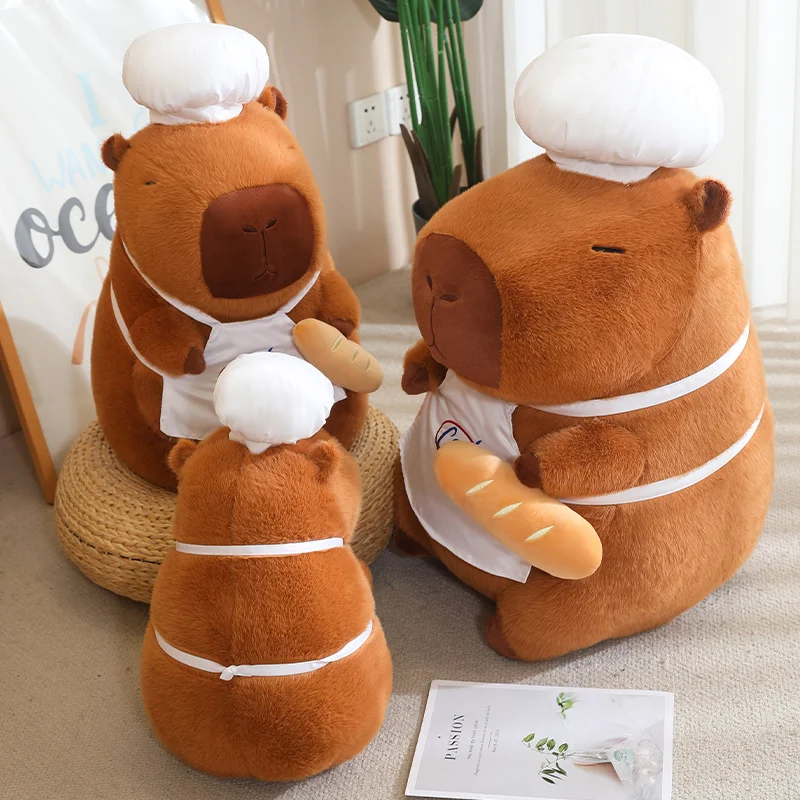 28-50cm Cook Capybara Plush Simulation Baker Kapibala Anime Fluffty Toy Cute Bread Doll Stuffed Animals Soft Doll Xmas Gift 28-50cm Cook Capybara Plush Simulation Baker Kapibala Anime Fluffty Toy Cute Bread Doll Stuffed Animals Soft Doll Xmas Gift