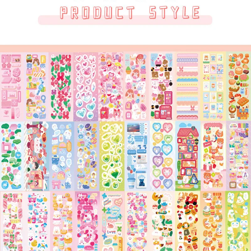 200PCS No-Repeated Sheet Stickers for Kids Kpop Pretty Aesthetic Cute Set Pack DIY Girl Toy Decor Stationery Scrapbooking 200PCS No-Repeated Sheet Stickers for Kids Kpop Pretty Aesthetic Cute Set Pack DIY Girl Toy Decor Stationery Scrapbooking