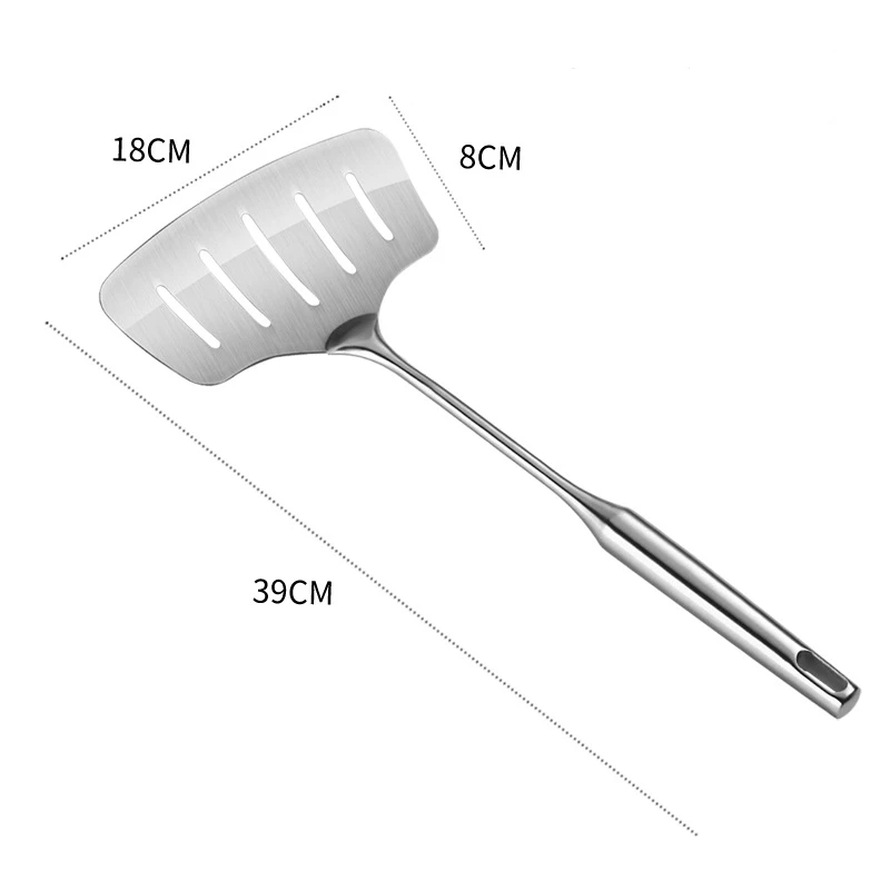 Large Stainless Steel Fish Frying Spatula Egg Pan Scoop Nonstick Long Wood Handle Steak Slotted Flat Shovel Kitchen Cooking Tool Large Stainless Steel Fish Frying Spatula Egg Pan Scoop Nonstick Long Wood Handle Steak Slotted Flat Shovel Kitchen Cooking Tool