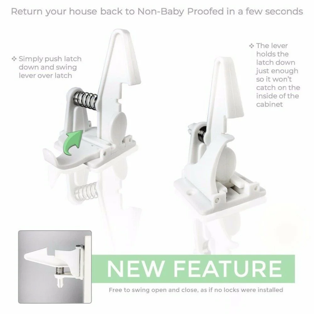 10pcs Baby Safety Invisible Security Drawer Lock No Punching Children Protection Cupboard Cabinet Door Drawer Safety Locks