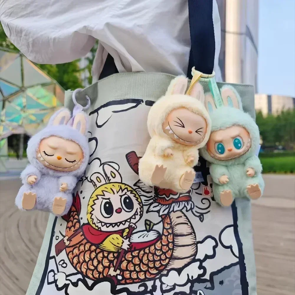 High Quality Macaron Second Generation Monster Labubu Sitting Party Vinyl Plush Blind Box Decoration Surprise Box Doll Birthday