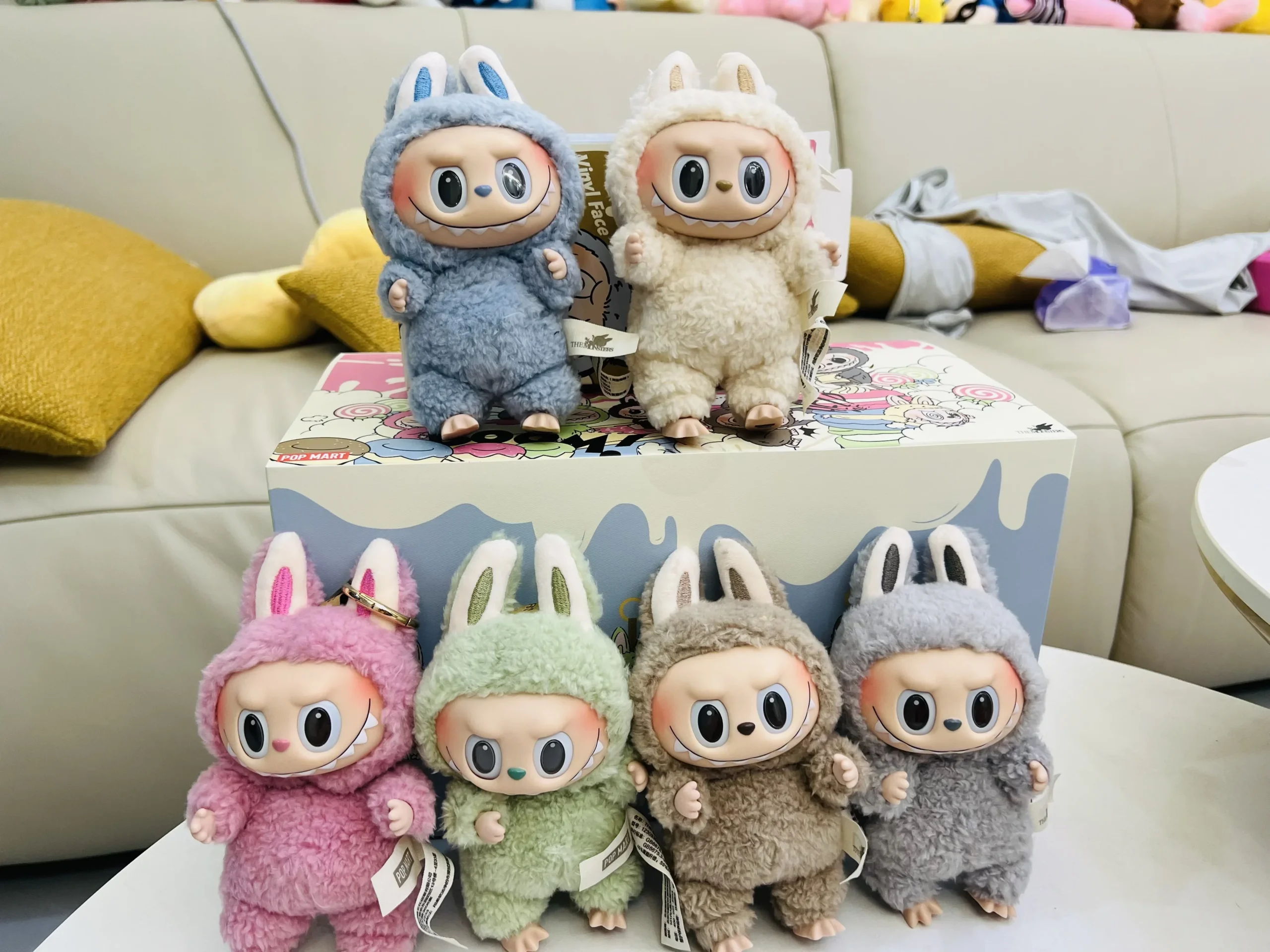 Kawaii Labubu The Monsters Blind Box Have A Seat Series Macarrr Vinyl Base Series Monster Keychain Decorations Birthday Gifts Kawaii Labubu The Monsters Blind Box Have A Seat Series Macarrr Vinyl Base Series Monster Keychain Decorations Birthday Gifts