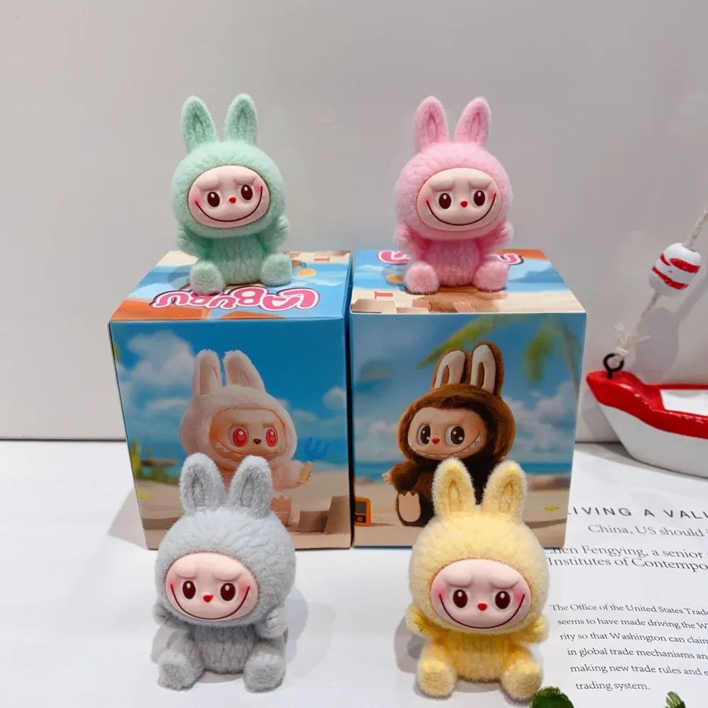 Mini Labubu Blind Box The Monsters Heartbeat Macaron Enamel Face Pvc Figurine Tabletop Ornament Kawaii Doll Kid Birthday Gift