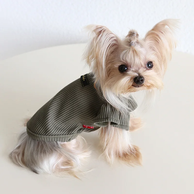 Autumn and Winter New Style Lapel Fly Sleeve Base Shirt High Neck Cat Clothing Pet Base Shirt Clothes Dog Hoodie Puppy Clothes Autumn and Winter New Style Lapel Fly Sleeve Base Shirt High Neck Cat Clothing Pet Base Shirt Clothes Dog Hoodie Puppy Clothes