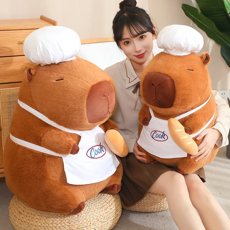 28-50cm Cook Capybara Plush Simulation Baker Kapibala Anime Fluffty Toy Cute Bread Doll Stuffed Animals Soft Doll Xmas Gift 28-50cm Cook Capybara Plush Simulation Baker Kapibala Anime Fluffty Toy Cute Bread Doll Stuffed Animals Soft Doll Xmas Gift