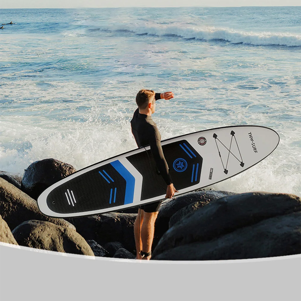 10.6ft Surfboard PVC Inflatable Paddle Board Seaside Beach Water-skiing Stand Up Paddle Board with Foot Rope 10.6ft Surfboard PVC Inflatable Paddle Board Seaside Beach Water-skiing Stand Up Paddle Board with Foot Rope