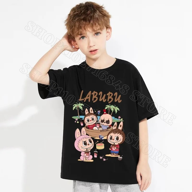 Labubu Cute Boys Girls Clothes Cartoon Character Graphic Print Child T Shirts Cool Comfortable Fashion Tops Birthday Party Gifts Labubu Cute Boys Girls Clothes Cartoon Character Graphic Print Child T Shirts Cool Comfortable Fashion Tops Birthday Party Gifts