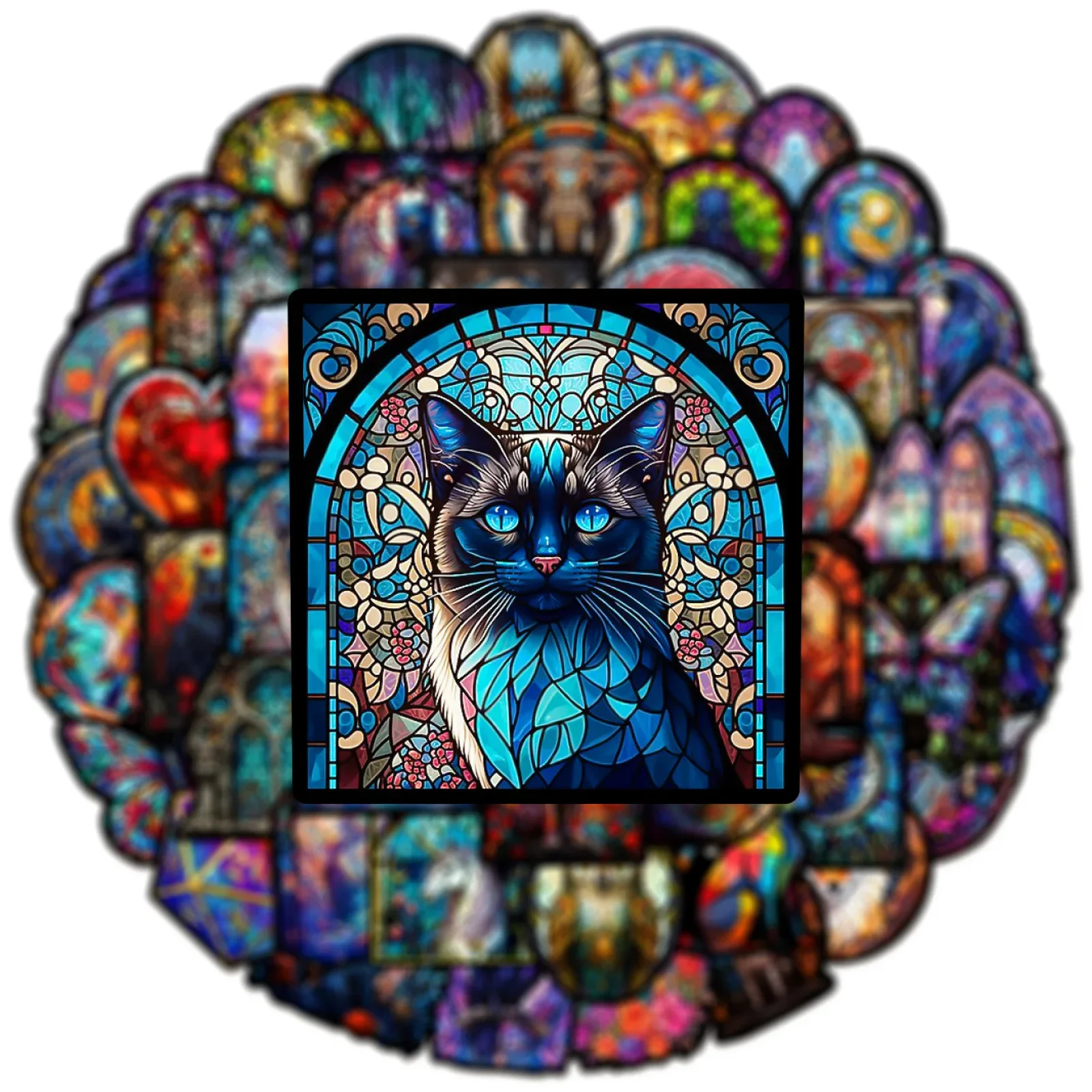 10/50/100PCS Cool Gothic Glass Cat Animal Stickers Aesthetic DIY Scrapbooking Luggage Guitar Car Graffiti Decoration Sticker Toy 10/50/100PCS Cool Gothic Glass Cat Animal Stickers Aesthetic DIY Scrapbooking Luggage Guitar Car Graffiti Decoration Sticker Toy