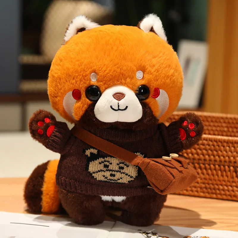 30cm cute raccoon into red brown red panda cosplay dress up plush toy Plush animal Soft pillow birthday gift for children 30cm cute raccoon into red brown red panda cosplay dress up plush toy Plush animal Soft pillow birthday gift for children
