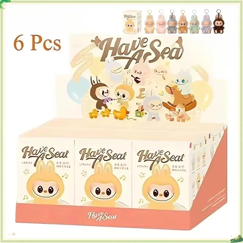 2025 New Labubu V3 Generation Series THE MONSTERS Have a Seat  Vinyl Face Plush Toy Series Blind Box Heartbeat Macaron 3rd