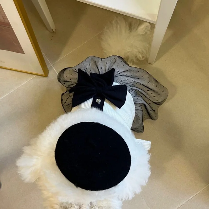 Luxury Dog Dress for Small Dogs Summer Puppy Clothes Bow Lace Dog Skirt Black White Dog T Shirt Girls Dog Costume Chihuahua Vest Luxury Dog Dress for Small Dogs Summer Puppy Clothes Bow Lace Dog Skirt Black White Dog T Shirt Girls Dog Costume Chihuahua Vest