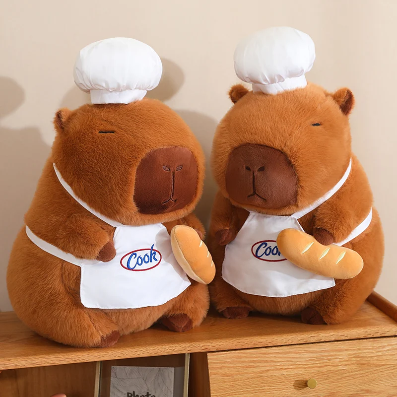 28-50cm Cook Capybara Plush Simulation Baker Kapibala Anime Fluffty Toy Cute Bread Doll Stuffed Animals Soft Doll Xmas Gift 28-50cm Cook Capybara Plush Simulation Baker Kapibala Anime Fluffty Toy Cute Bread Doll Stuffed Animals Soft Doll Xmas Gift