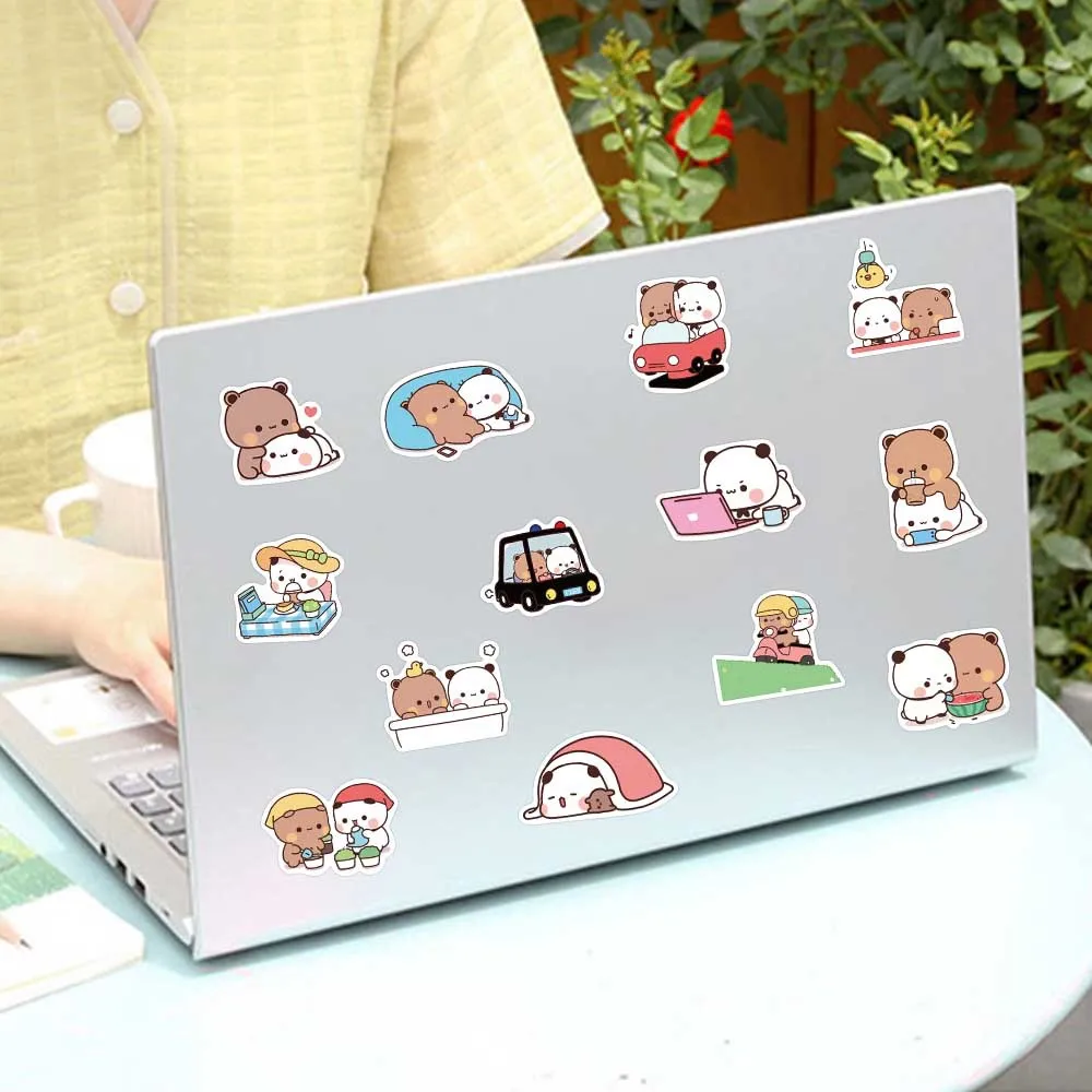 50pcs/Set Bubu And Dudu Panda Bear Sticker Food Serise Waterproof Cartoon Bear and Panda Sticker Toys 50pcs/Set Bubu And Dudu Panda Bear Sticker Food Serise Waterproof Cartoon Bear and Panda Sticker Toys