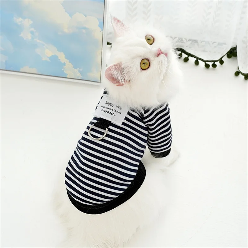 Dog Clothes for Small Dogs Spring Autumn Kitten Puppy Costumes Pet Striped Dog Hoodies Dog Shirt Chihuahua Bulldog Sweatshirt Dog Clothes for Small Dogs Spring Autumn Kitten Puppy Costumes Pet Striped Dog Hoodies Dog Shirt Chihuahua Bulldog Sweatshirt