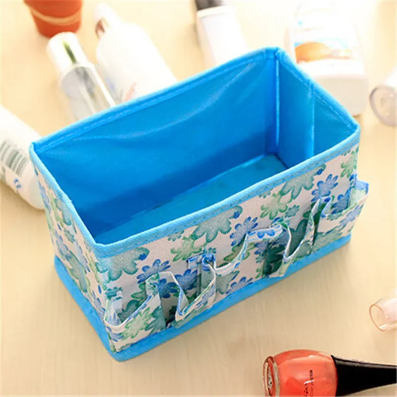 Organizer box makeup organizers Cosmetic Storage Box Bag Bright Color Foldable Stationary Container Makeup organizador watch box