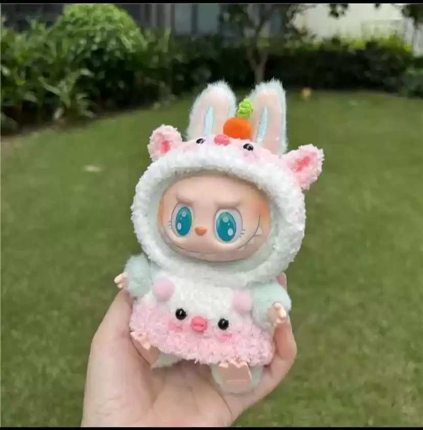 Popmart Labubu 2nd Generation Sitting Party Doll Clothes Handmade Art Weaving Toys Anime Cute Labubu Surrounding Popmart Labubu 2nd Generation Sitting Party Doll Clothes Handmade Art Weaving Toys Anime Cute Labubu Surrounding