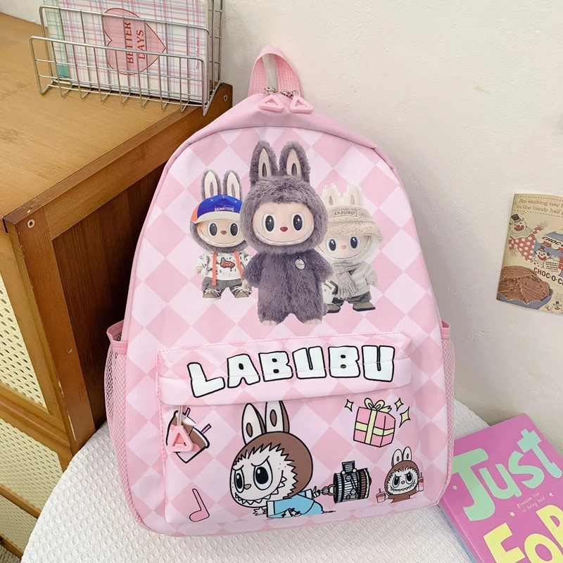 Labubu Large Capacity School bag, Lightweight Preppy Style Cute Backpack, Cartoon Anime Daypack, Casual Travel Commute Knapsack Labubu Large Capacity School bag, Lightweight Preppy Style Cute Backpack, Cartoon Anime Daypack, Casual Travel Commute Knapsack