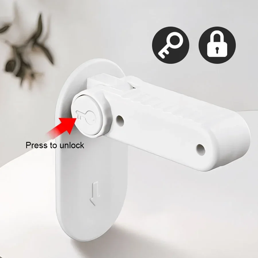 Door Lever Lock Universal Anti-open Handle Child Baby Safety Locks Punch-free Multifunction Hidden Button Buckle Safety Lock Door Lever Lock Universal Anti-open Handle Child Baby Safety Locks Punch-free Multifunction Hidden Button Buckle Safety Lock