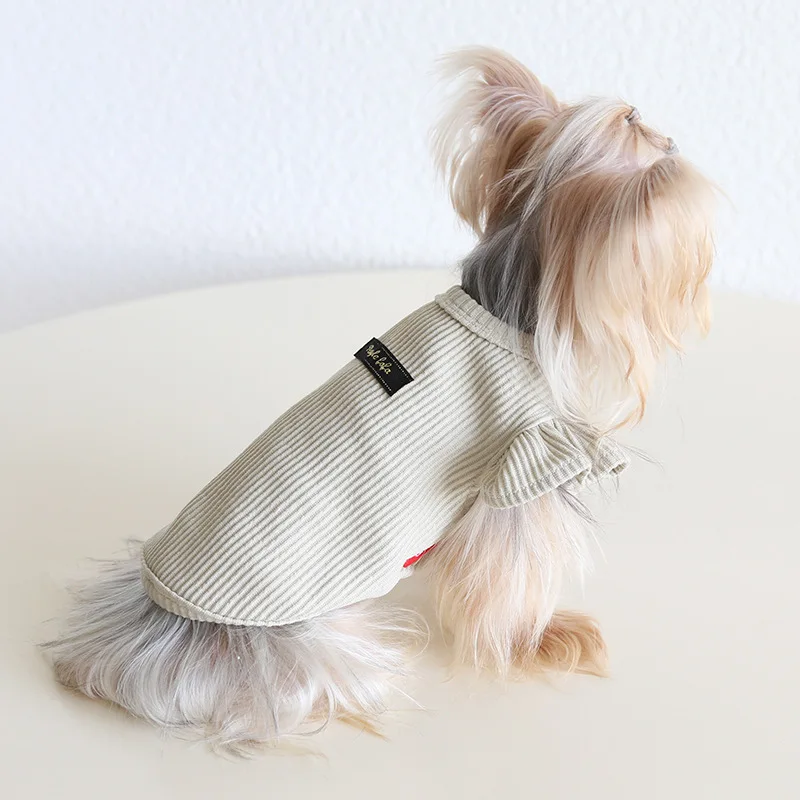 Autumn and Winter New Style Lapel Fly Sleeve Base Shirt High Neck Cat Clothing Pet Base Shirt Clothes Dog Hoodie Puppy Clothes Autumn and Winter New Style Lapel Fly Sleeve Base Shirt High Neck Cat Clothing Pet Base Shirt Clothes Dog Hoodie Puppy Clothes