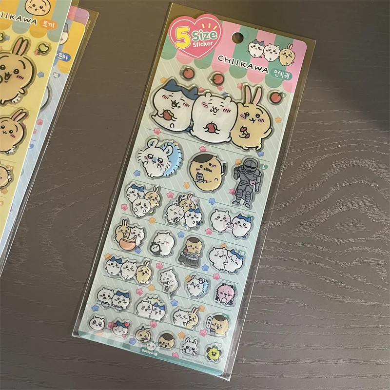 Chiikawa Sticker Hachiware Usagi Creative Drop Glue Stereo Sticker Cute Decorative Computer With Diy Decorative Stickers Gifts Chiikawa Sticker Hachiware Usagi Creative Drop Glue Stereo Sticker Cute Decorative Computer With Diy Decorative Stickers Gifts