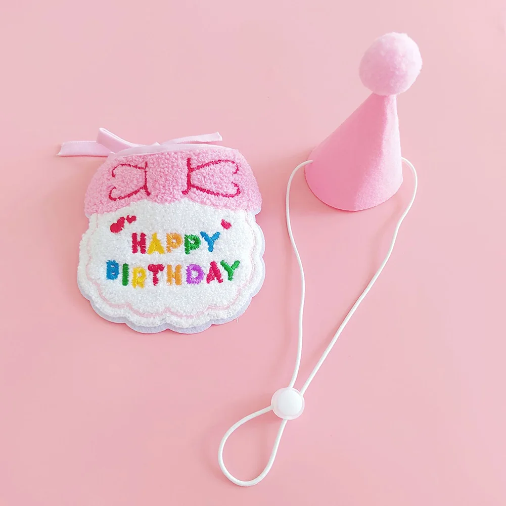 Pet Birthday Scarf Happy Birthday Hat Embroidered Bib Pet Dog Costume Accessory for Party Pet Holiday Birthday Decoration Gifts Pet Birthday Scarf Happy Birthday Hat Embroidered Bib Pet Dog Costume Accessory for Party Pet Holiday Birthday Decoration Gifts