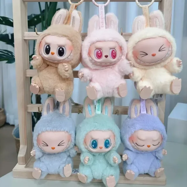 Labubu Macaron 2nd Blind Box Popmart series PVC kawaii Labubu Replica Macaron Pendant Doll Monsters Lisa Trendy Toy Gift