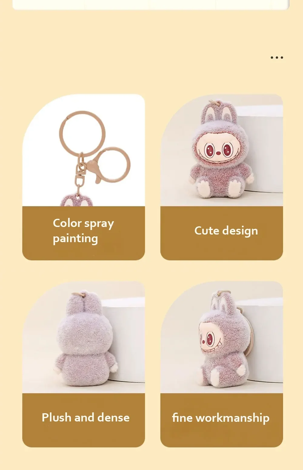 Cute Labubu Doll Pendant Keychain Exquisite Doll Fluff Pvc Toy Phone Ornaments Bag Charms Car Key Chain Kawaii Accessories Gifts Cute Labubu Doll Pendant Keychain Exquisite Doll Fluff Pvc Toy Phone Ornaments Bag Charms Car Key Chain Kawaii Accessories Gifts