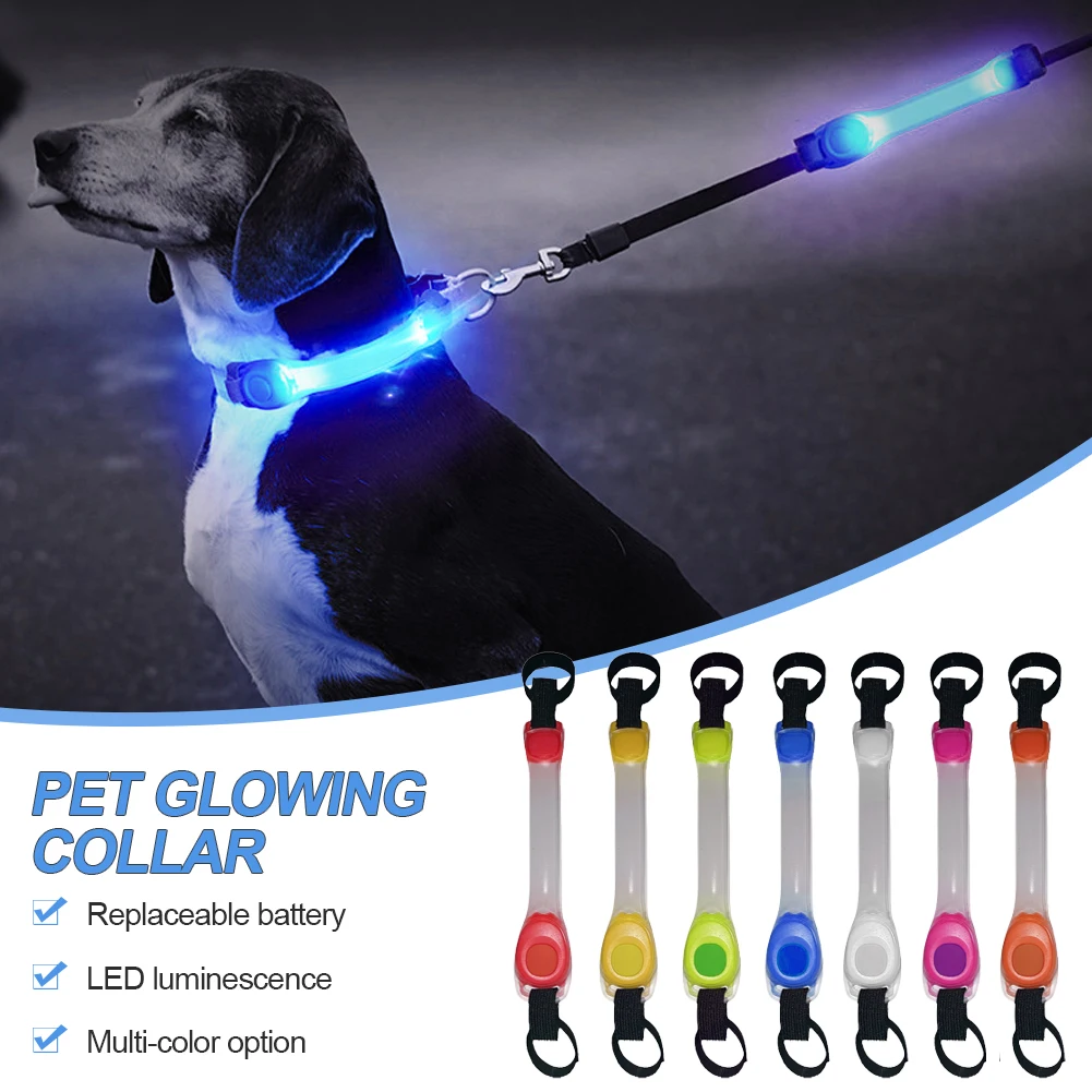 Dog Anti Lost Safety Glowing Collar Outdoor Waterproof Warning LED Flashing Light Strip for Pet Leash Harness Dog Accessories Dog Anti Lost Safety Glowing Collar Outdoor Waterproof Warning LED Flashing Light Strip for Pet Leash Harness Dog Accessories