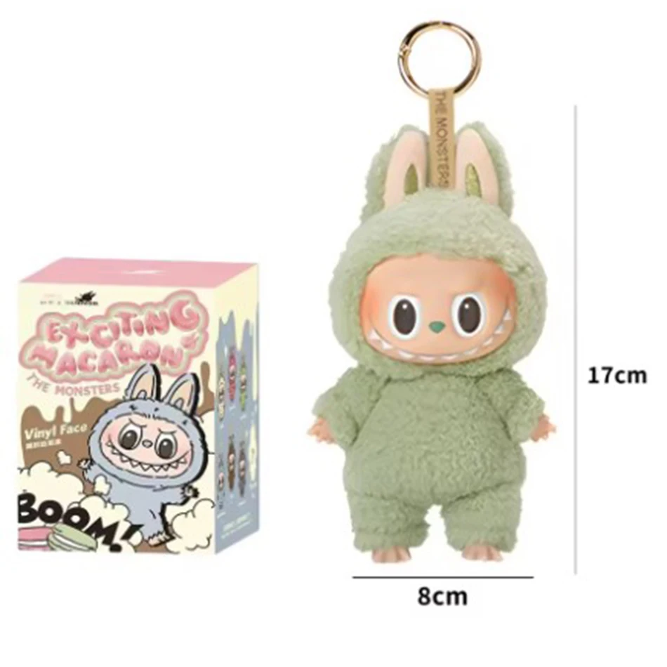 Labubu The Monsters Heartbeat Macaron Enamel Face Pvc Figurine Tabletop Ornament Kawaii Doll Kid Birthday Gift