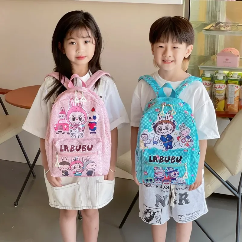 New Large Capacity Labubu Kindergarten Bag Children's Backpack Cartoon Cute Primary School Backpack Shoulder Bag