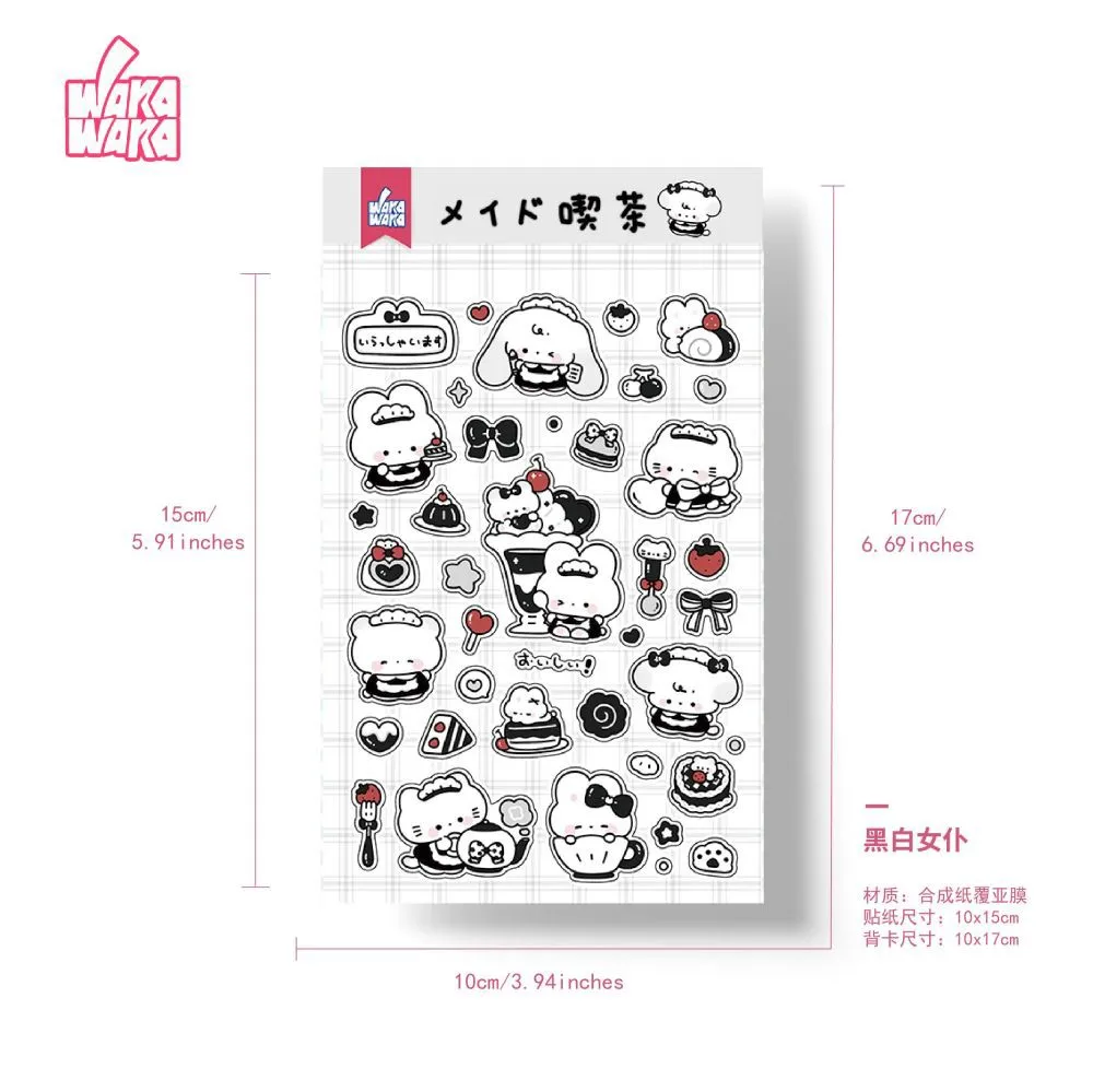 1Pc Kawaii Scrapbook Animal Deco Stickers Stationary Decorative Stickers for Arts Diy Journal Planner Phone Decal Stick