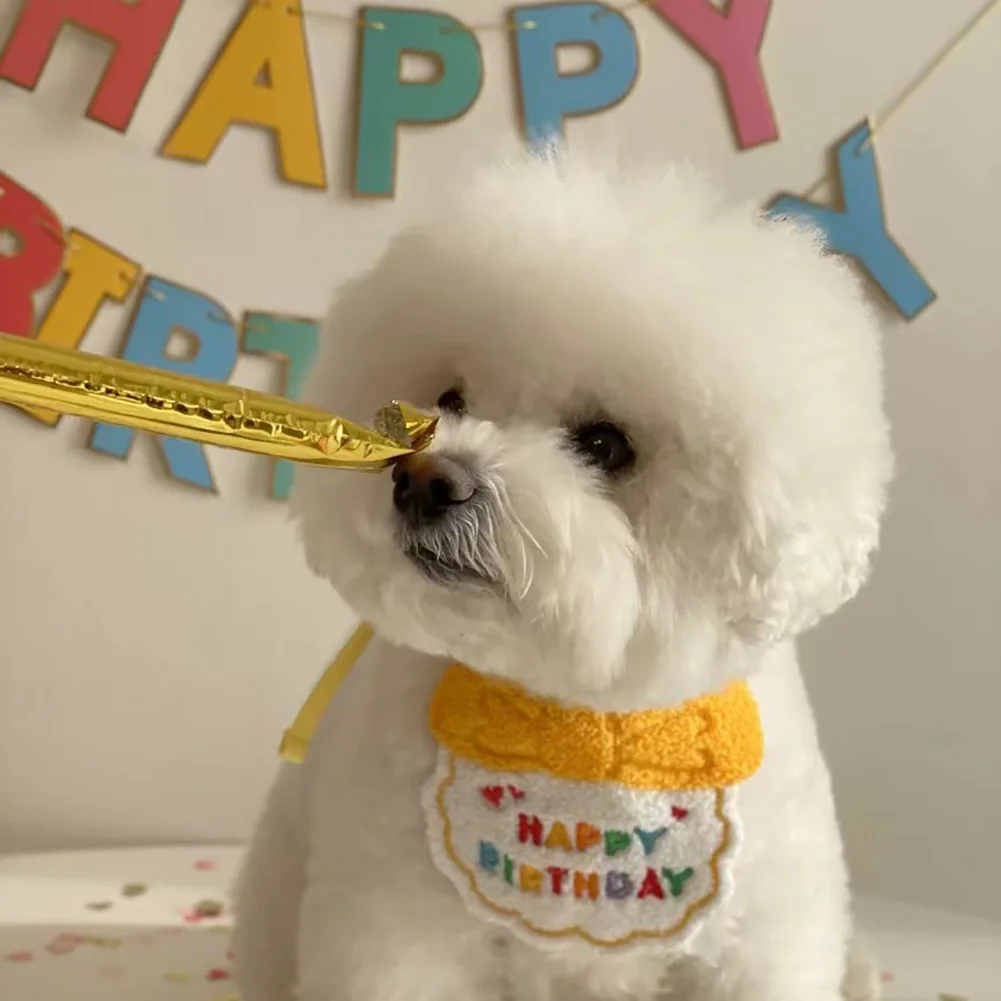 Pet Birthday Scarf Happy Birthday Hat Embroidered Bib Pet Dog Costume Accessory for Party Pet Holiday Birthday Decoration Gifts Pet Birthday Scarf Happy Birthday Hat Embroidered Bib Pet Dog Costume Accessory for Party Pet Holiday Birthday Decoration Gifts