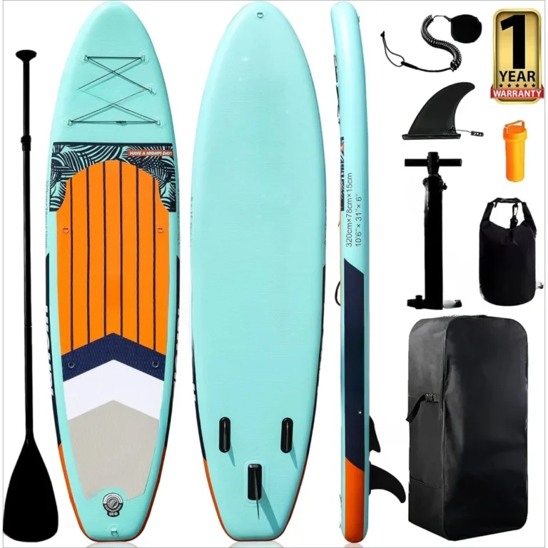 Inflatable Stand Up Paddle Board 10'6''/11' Premium SUP W Accessories & Backpack, Wide Stance, Surf Control, Non-Slip Dec