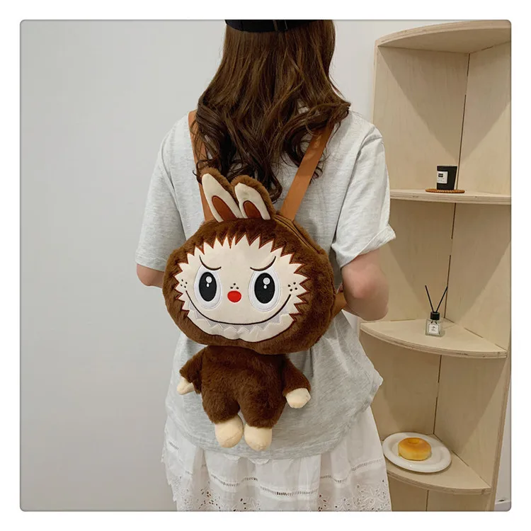 Labubu Cartoon Doll Large Capacity Backpack Anime New Portable Doll Bag Girl Outing Fashion Storage Bag Student Toy Gift Labubu Cartoon Doll Large Capacity Backpack Anime New Portable Doll Bag Girl Outing Fashion Storage Bag Student Toy Gift