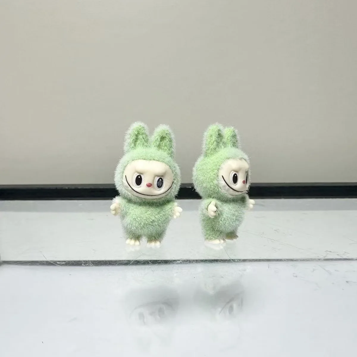 The First Generation Labubu Cute Particle Station Posture Plush Toy Mini Pendant Bag Accessories Diy Mobile Phone Chain Accessor