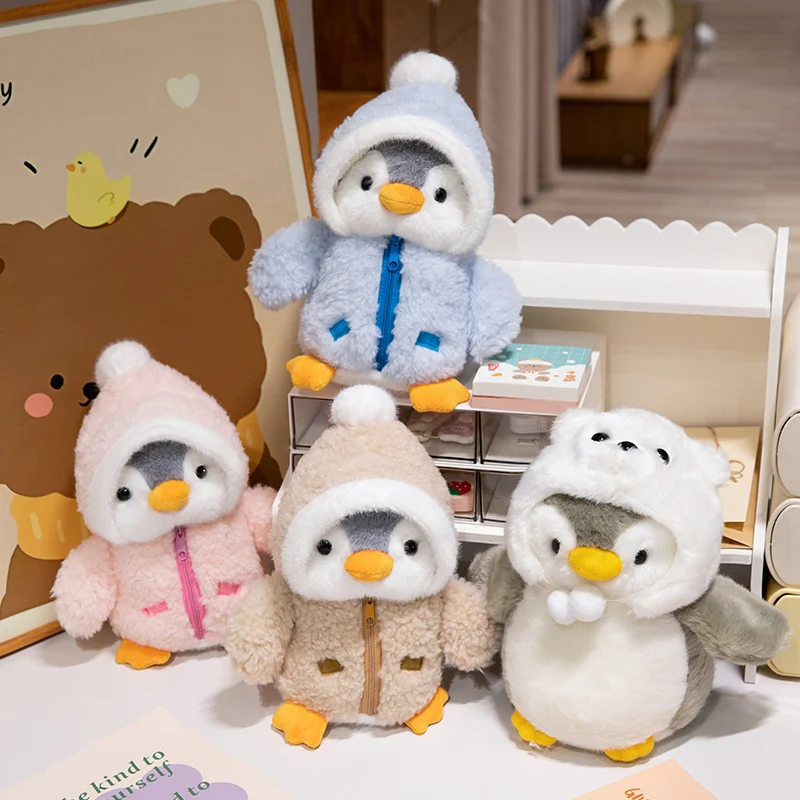 25cm Kawaii Creative Drag Penguin Plush Doll Cotton-Padded Hat Clothes Penguin Plush Toy For Boys And Girls Birthday Gifts 25cm Kawaii Creative Drag Penguin Plush Doll Cotton-Padded Hat Clothes Penguin Plush Toy For Boys And Girls Birthday Gifts