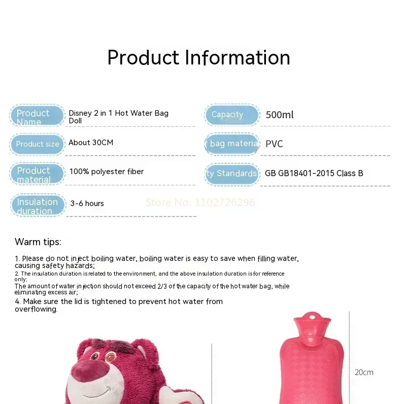 Genuine Stitch Angel Lotso Plush Hand Warm Bottle Hot Water Bottles Winter Portable Warm Hand Bag Toys Christmas Gift Genuine Stitch Angel Lotso Plush Hand Warm Bottle Hot Water Bottles Winter Portable Warm Hand Bag Toys Christmas Gift