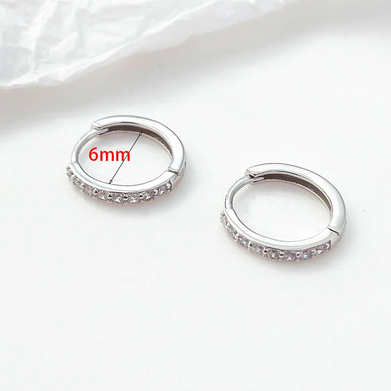 Korean Stainless Steel Round Circle Small Hoop Earrings Women Multicolor Zircon Minimal Punk Cartilage Earring Piercing Jewelry Korean Stainless Steel Round Circle Small Hoop Earrings Women Multicolor Zircon Minimal Punk Cartilage Earring Piercing Jewelry