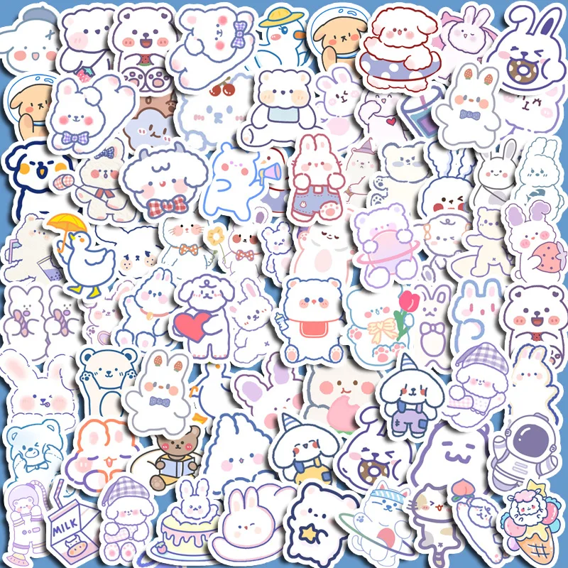 90pcs Blue Brownie Cute Animal Graffiti Stickers Children's Diy Stationery Computer Stickers Student Stationery 90pcs Blue Brownie Cute Animal Graffiti Stickers Children's Diy Stationery Computer Stickers Student Stationery