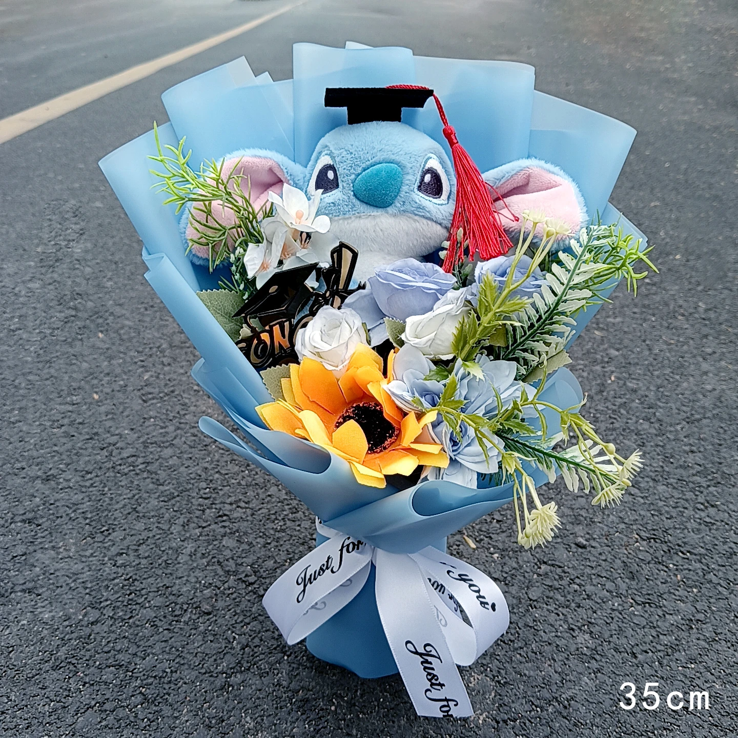 Lilo & Stitch Bouquet Major Holiday Gift PVC Rose Sunflower Anime Stuffed Doll Birthday Girl Valentine'S Christmas Day Girl Gift Lilo & Stitch Bouquet Major Holiday Gift PVC Rose Sunflower Anime Stuffed Doll Birthday Girl Valentine'S Christmas Day Girl Gift