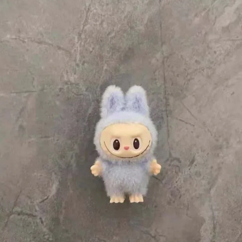 The First Generation Labubu Cute Particle Station Posture Plush Toy Mini Pendant Bag Accessories Diy Mobile Phone Chain Accessor