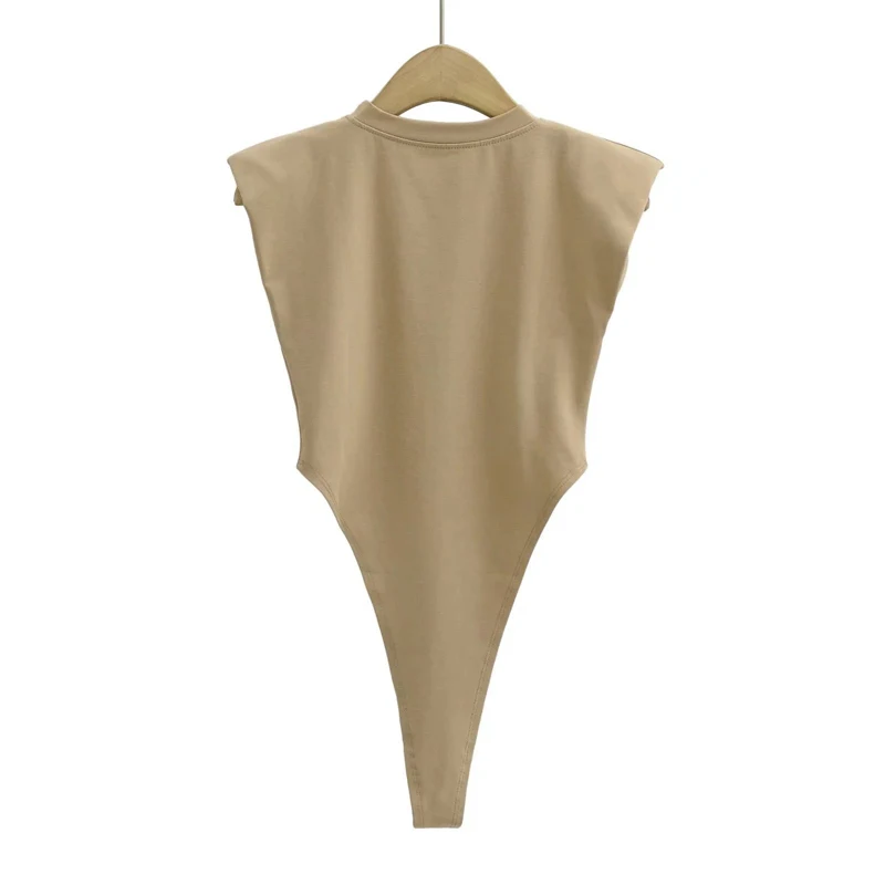 Sexy tops women Summer one-pieces bodycon bodysuit padded shoulder bodysuit black sleeveless body suits for women white Sexy tops women Summer one-pieces bodycon bodysuit padded shoulder bodysuit black sleeveless body suits for women white