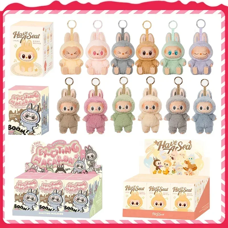 Kawaii Labubu The Monsters Blind Box Have A Seat Series Macarrr Vinyl Base Series Monster Keychain Decorations Birthday Gifts Kawaii Labubu The Monsters Blind Box Have A Seat Series Macarrr Vinyl Base Series Monster Keychain Decorations Birthday Gifts