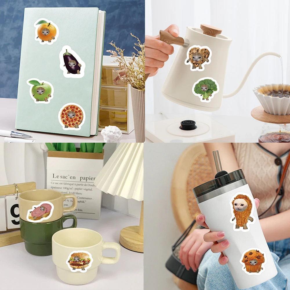500pcs/Roll Cute Food Cat Cartoon Sealing Stickers Creativity DIY PVC Laptop Decals Decoration Stiker Reward Gift Toys 500pcs/Roll Cute Food Cat Cartoon Sealing Stickers Creativity DIY PVC Laptop Decals Decoration Stiker Reward Gift Toys
